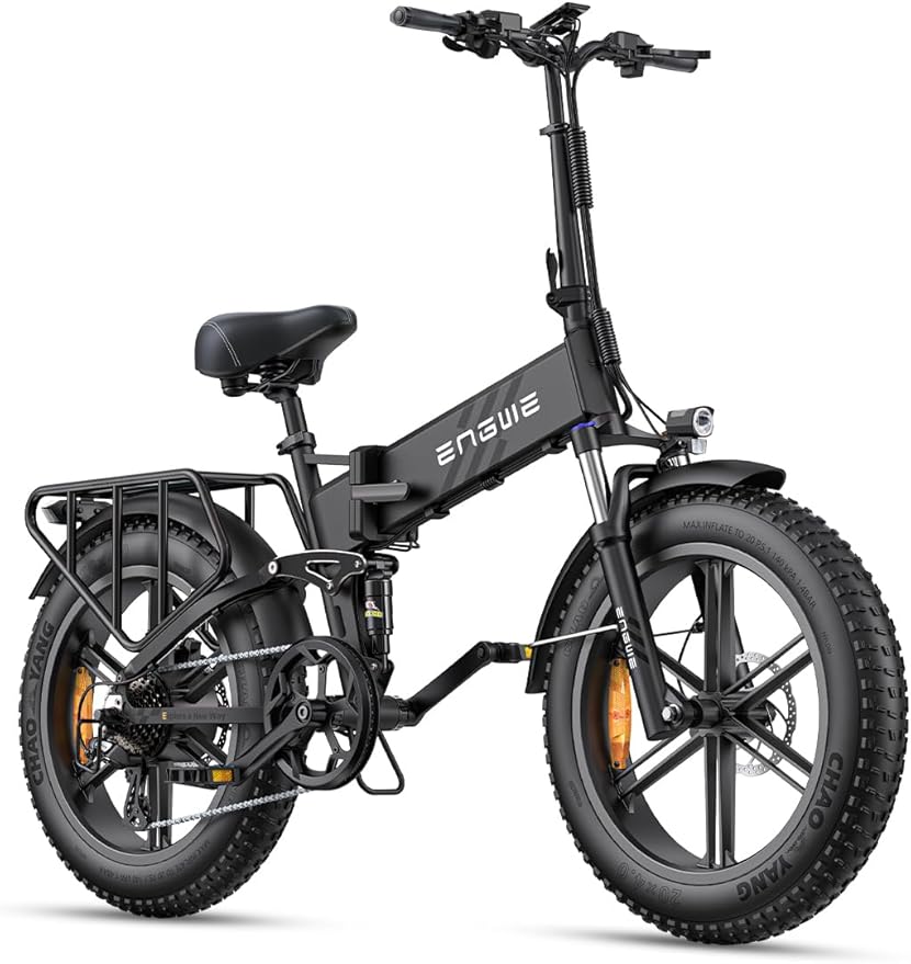 Engwe Pro 2.0 750W 20" Fat Bike 768Wh Foldable E-Mountain Bike with Torque Sensor 48V 16Ah Battery