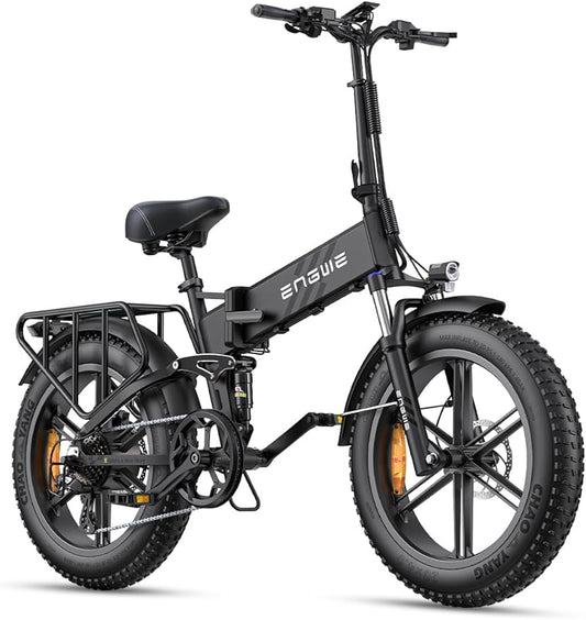 Engwe Pro 2.0 750W 20" Fat Bike 768Wh Foldable E-Mountain Bike with Torque Sensor 48V 16Ah Battery