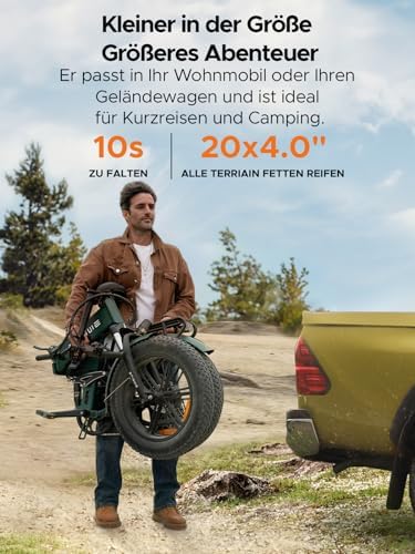 Engwe Pro 2.0 750W 20" Fat Bike 768Wh Foldable E-Mountain Bike with Torque Sensor 48V 16Ah Battery