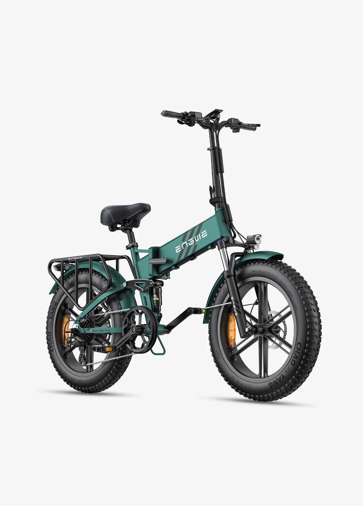 Engwe Pro 2.0 750W 20" Fat Bike 768Wh Foldable E-Mountain Bike with Torque Sensor 48V 16Ah Battery