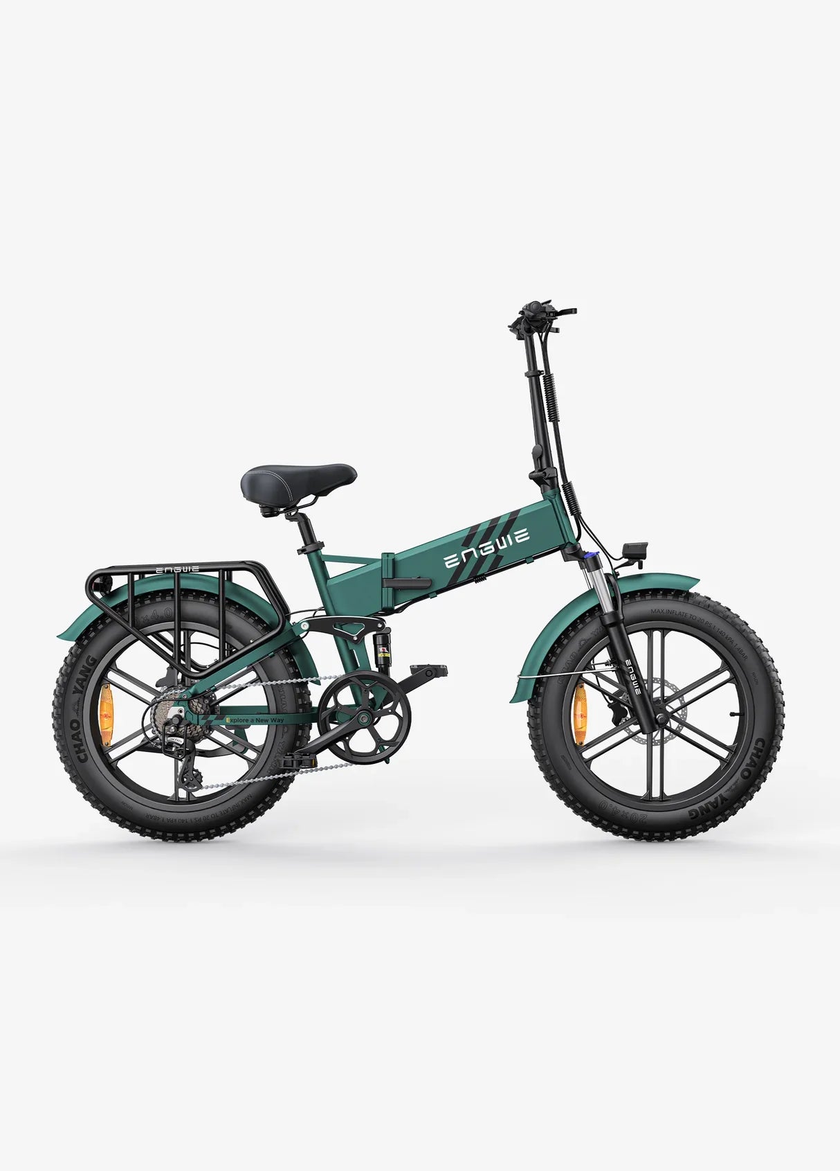 Engwe Pro 2.0 750W 20" Fat Bike 768Wh Foldable E-Mountain Bike with Torque Sensor 48V 16Ah Battery