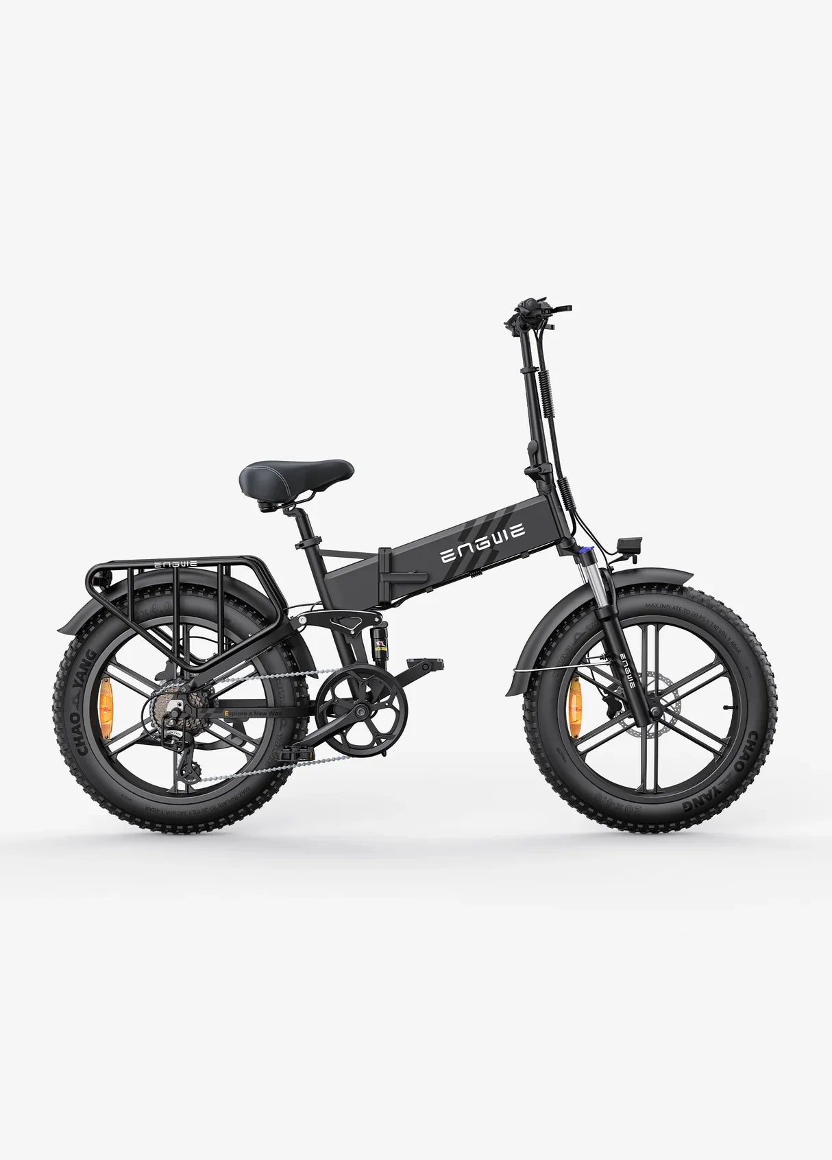 Engwe Pro 2.0 750W 20" Fat Bike 768Wh Foldable E-Mountain Bike with Torque Sensor 48V 16Ah Battery